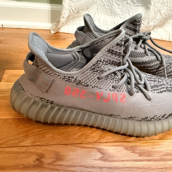 Yeezy Other - Yeezy Gray Athletic Shoes with Red Accents